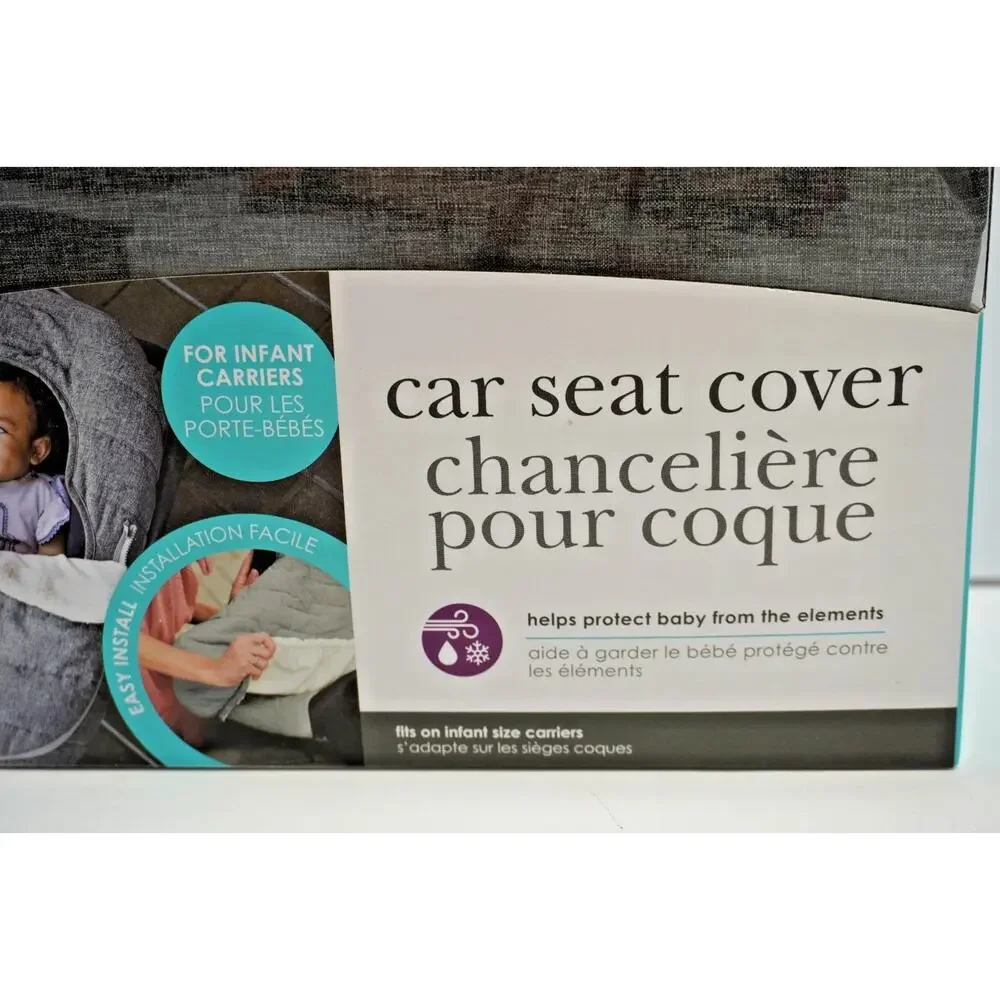 JJ Cole Baby Infant Car Seat Cover Grey Gray Unisex Boy Girl New In Box